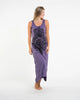 Sure Design Womens Hamsa Lotus Long Tank Dress in Purple