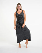 Sure Design Womens Divine Ganesh Long Tank Dress in Black
