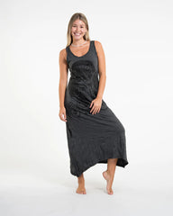 Sure Design Womens Divine Ganesh Long Tank Dress in Black