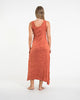 Sure Design Womens Divine Ganesh Long Tank Dress in Orange