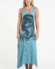 Sure Design Womens Divine Ganesh Long Tank Dress in Turquoise