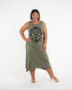 Sure Design Womens Infinitee Ohm Scoop Neck Tank Dress Green L/XL