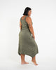 Sure Design Womens Infinitee Ohm Scoop Neck Tank Dress Green L/XL
