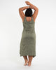 Sure Design Womens Infinitee Ohm Scoop Neck Tank Dress Green L/XL