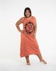 Sure Design Womens Infinitee Ohm Scoop Neck Tank Dress Orange L/XL