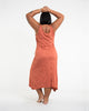 Sure Design Womens Infinitee Ohm Scoop Neck Tank Dress Orange L/XL