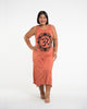 Sure Design Womens Infinitee Ohm Scoop Neck Tank Dress Orange L/XL