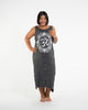 Sure Design Womens Infinitee Ohm Scoop Neck Tank Dress Silver on Black L/XL