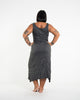 Sure Design Womens Infinitee Ohm Scoop Neck Tank Dress Silver on Black L/XL
