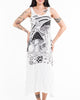 Sure Design Womens Magic Mushroom Long Tank Dress in White