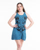 Sure Design Women's Spiritual Shroom Cat Tank Dress Denim Blue