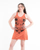 Sure Design Women's Spiritual Shroom Cat Tank Dress Orange