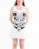 Sure Design Women's Spiritual Shroom Cat Tank Dress White