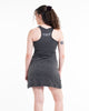 Sure Design Women's Hand of Om Tank Dress Silver on Black