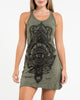 Sure Design Womens Hamsa Lotus Tank Dress in Green