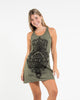 Sure Design Womens Hamsa Lotus Tank Dress in Green