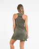 Sure Design Womens Hamsa Lotus Tank Dress in Green