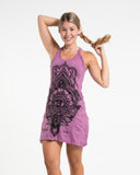 Wholesale Sure Design Womens Hamsa Lotus Tank Dress in Pink - $9.00