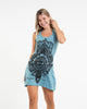 Sure Design Womens Hamsa Lotus Tank Dress in Turquoise