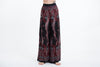 Paisley Feathers Palazzo Style Harem Pants in Black