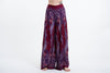 Paisley Feathers Palazzo Style Harem Pants in Red