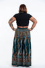 Plus Size Paisley Feathers Palazzo Style Harem Pants in Green