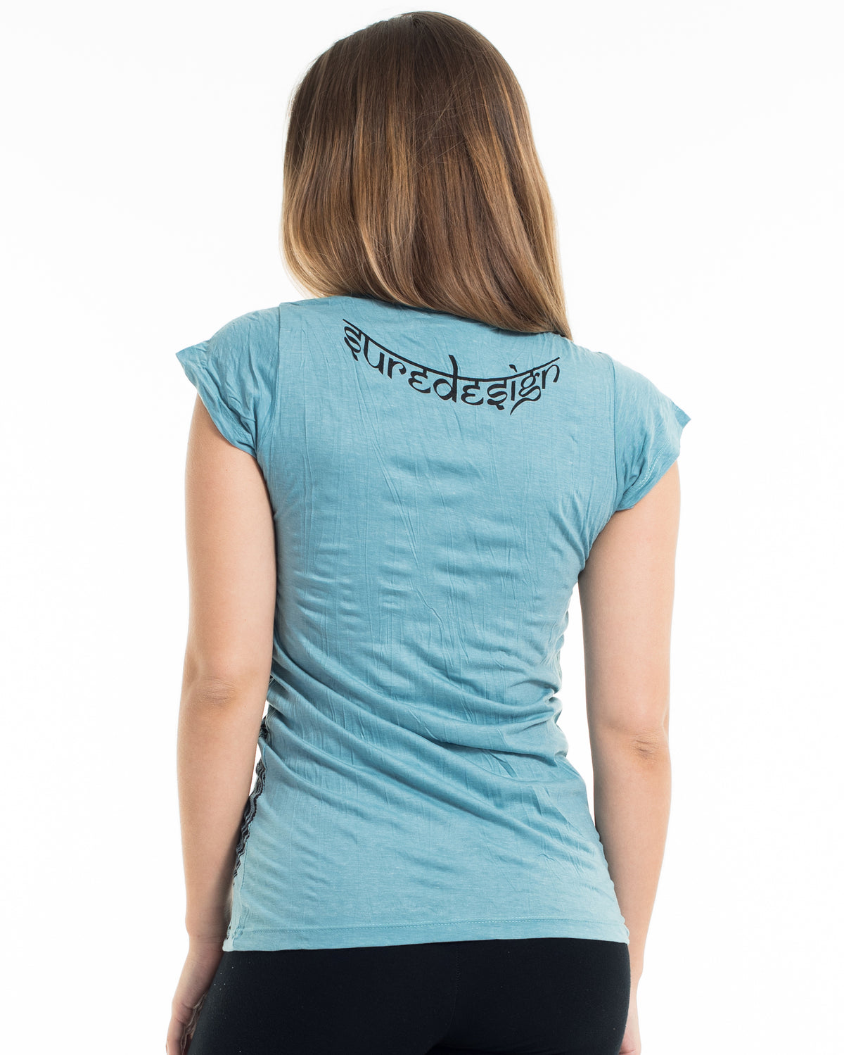 Sure Design Women's Antique Buddha T-Shirt Turquoise