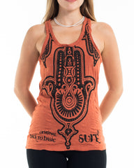 Sure Design Women's Three Hands Tank Top Orange
