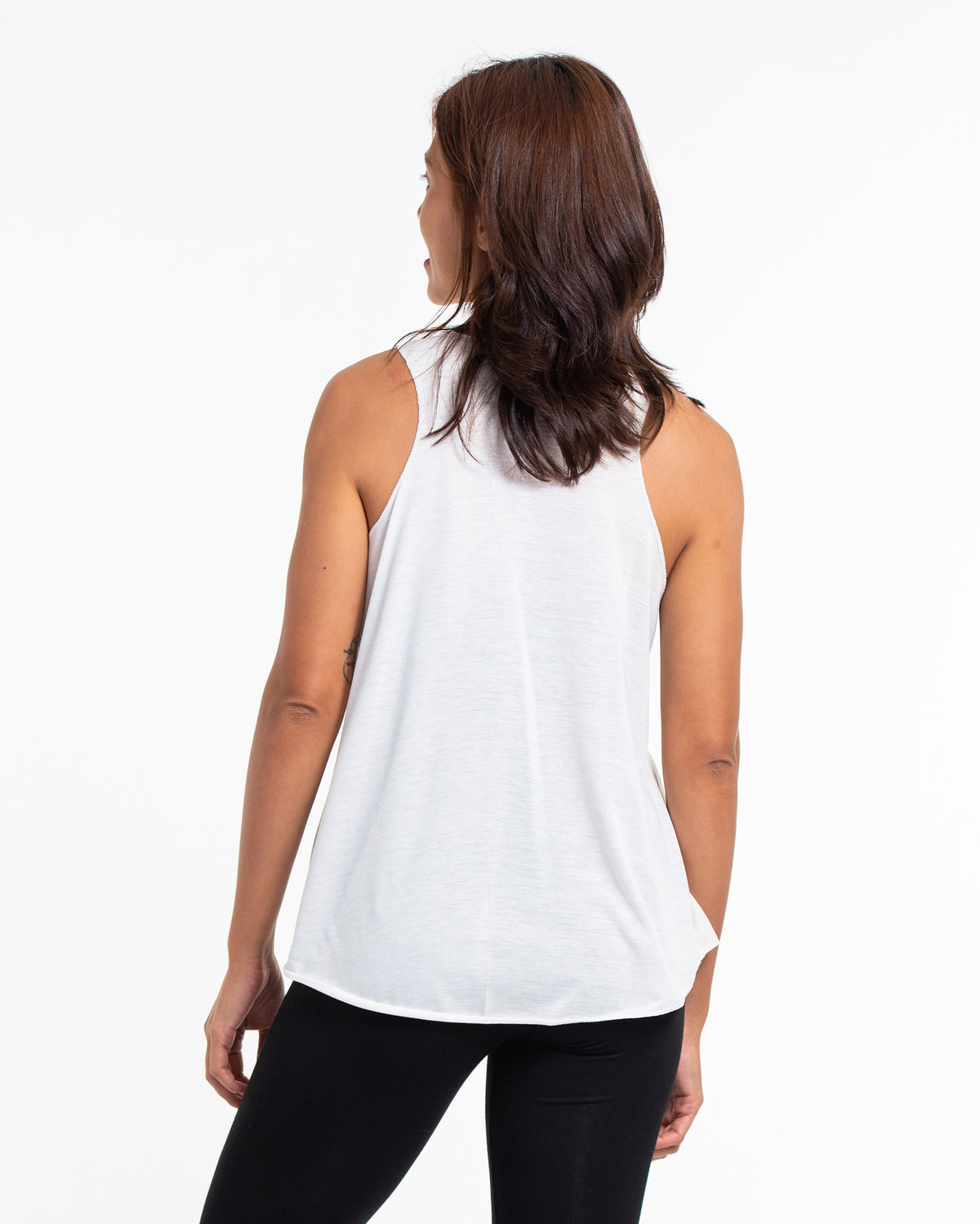 Super Soft Cotton Womens Tree Tank Top in White