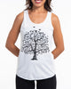 Super Soft Cotton Womens Tree Tank Top in White