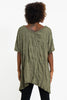 Sure Design Women's Octopus Loose V Neck T-Shirt Green