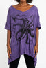 Sure Design Women's Octopus Loose V Neck T-Shirt Purple