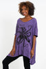 Sure Design Women's Octopus Loose V Neck T-Shirt Purple