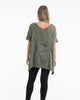 Sure Design Women's Om Tree Loose V Neck T-Shirt Green