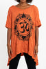 Sure Design Women's Infinitee Om Loose V Neck T-Shirt Orange
