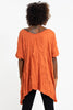 Sure Design Women's Infinitee Om Loose V Neck T-Shirt Orange