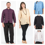 Wholesale Assorted set of 5 Unisex Yoga Shirts Chinese Collared - $40.00