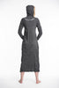 Sure Design Womens Tree Of Life Long Sleeve Hoodie Dress Silver on Black
