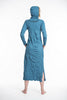 Sure Design Womens Tree Of Life Long Sleeve Hoodie Dress Denim Blue