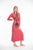 Sure Design Womens Tree Of Life Long Sleeve Hoodie Dress Red