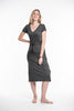 Sure Design Womens Tree Of Life V Neck Tee Dress Black