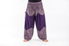 Plus Size Floral Mandalas Unisex Harem Pants in Purple