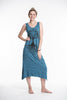 Sure Design Womens Tree Of Life Scoop Neck Tank Dress Denim Blue