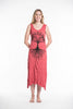 Sure Design Womens Tree Of Life Scoop Neck Tank Dress Red