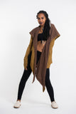 Wholesale Hoodie Shawl Cardigan in Mustard - $25.00