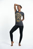 Sure Design Women's Infinitee Ohm T-Shirt Gold on Black