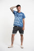 Unisex Indigo Tie Dye Vertical Stripes T-shirt