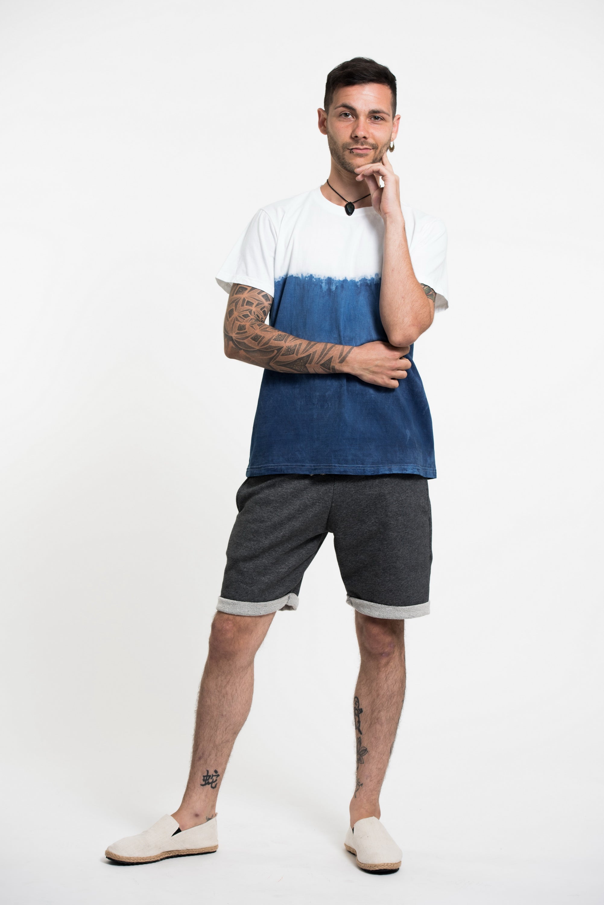 Unisex Indigo Tie Dye Ombre T-shirt