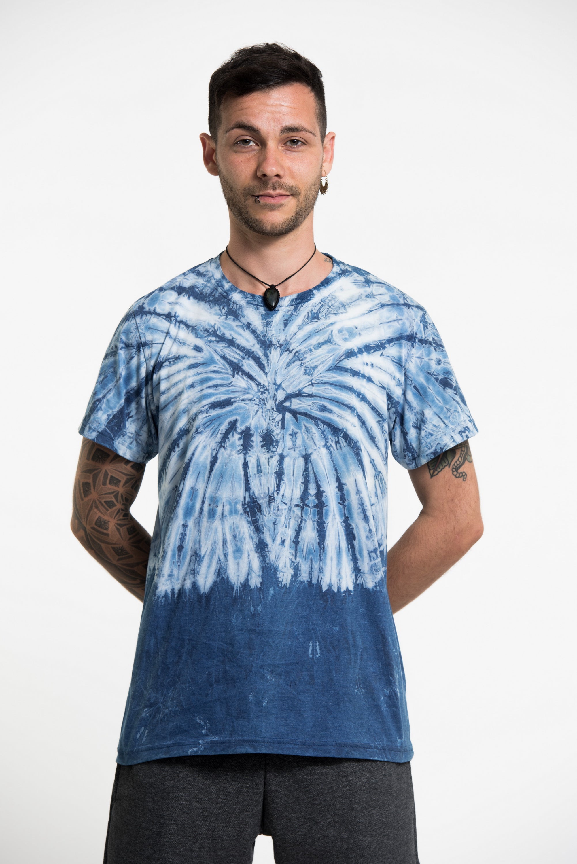 Unisex Indigo Tie Dye Spider T-shirt