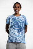 Wholesale Unisex Indigo Tie Dye Bulleyes T-shirt - $7.60